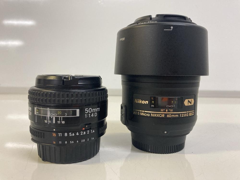 Lot 49  
            Birmingham Premium - Parcel Delivery Only 

                
2 X CAMERA LENSES TO INCLUDE NIKON AF-S MICRO 60MM 1:2.8G ED (ORIGINAL RRP - £600...