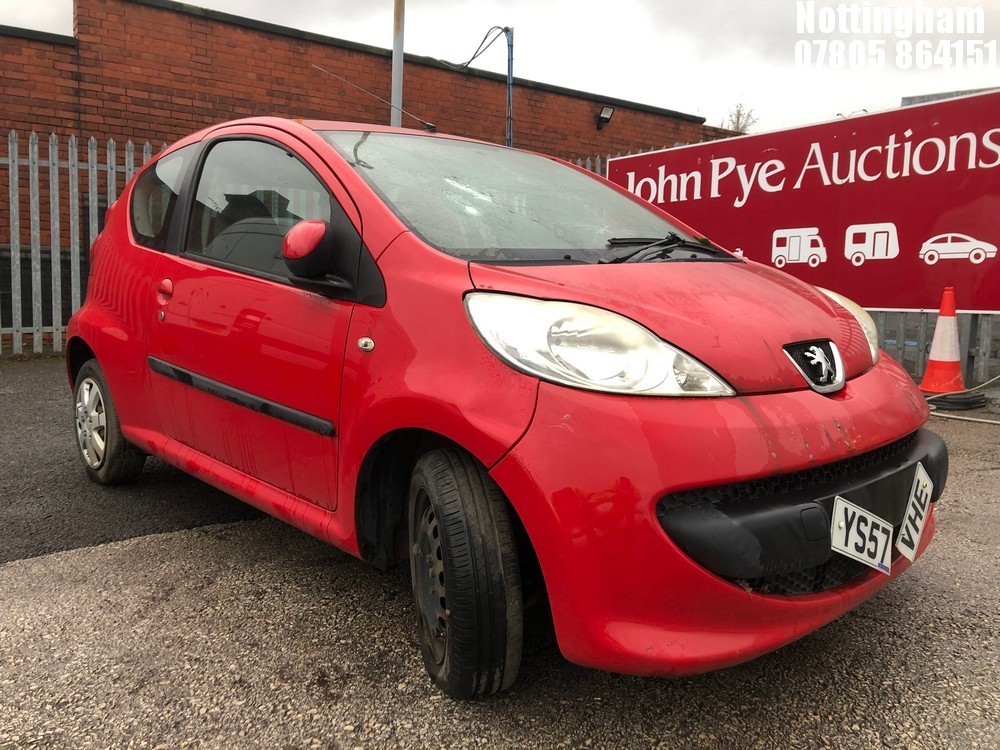 John Pye Vehicle Auctions - Location: Nottingham - 2008 PEUGEOT 107 ...