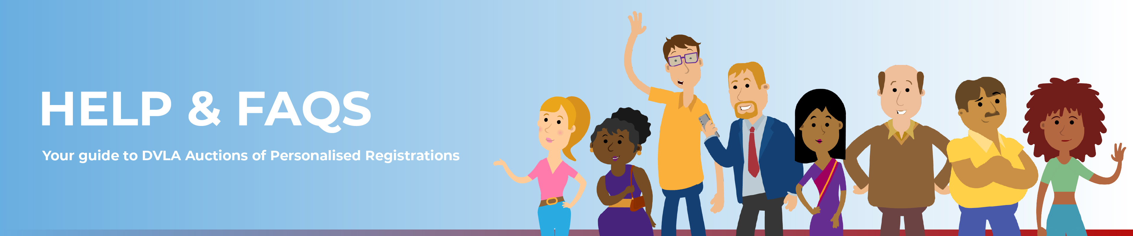 DVLA Personalised Registration Auctions Help Banner